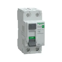 Schneider Electric EZ9R69240, Easy9 Pro, 40 Amper, 300mA, AC Tip, Kaçak Akım Koruma Rölesi, 2 Kutuplu (1 Faz+Nötr)