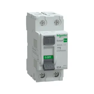 Schneider Electric EZ9R69263, Easy9 Pro, 63 Amper, 300mA, AC Tip, Kaçak Akım Koruma Rölesi, 2 Kutuplu (1 Faz+Nötr)