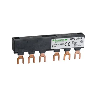 Schneider Electric GV2G245, TeSys Deca, 2 Adet GV2 için Besleme Barası, 63 Amper, 45 mm