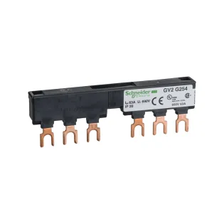 Schneider Electric GV2G254, TeSys Deca, 2 Adet GV2 için Besleme Barası, 63 Amper, 54 mm