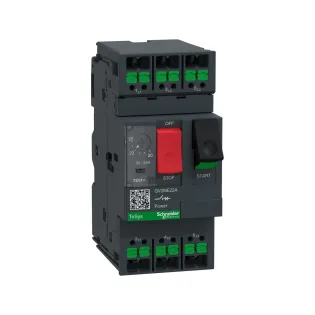 Schneider Electric GV2ME22A, TeSys Deca, 20-25 Amper, 11 kW, Snap-in Bağlantılı Motor Koruma Şalteri, 15 kA