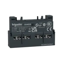 Schneider Electric GVAE20, TeSys Deca, GV2 ve GV3P Motor Koruma Şalterleri için Yardımcı Kontak Blok, 2NA