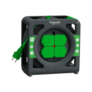 Schneider Electric IMT33136, Thorsman, Kompakt Kablo Makarası, 15 Metre 3x1.5mm² H05VVF Kablolu, IP44, CEE 7/3