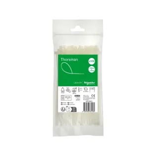 Schneider Electric IMT46405, Thorsman, 150x3.6mm, Şeffaf, Kablo Bağı, 100 Adet