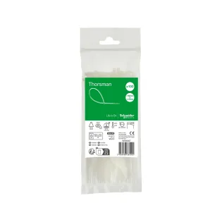 Schneider Electric IMT46407, Thorsman, 160x2.5mm, Şeffaf, Kablo Bağı, 100 Adet
