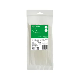 Schneider Electric IMT46411, Thorsman, 200x4.8mm, Şeffaf, Kablo Bağı, 100 Adet