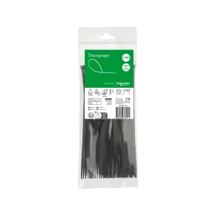 Schneider Electric IMT46414, Thorsman, 200x3.6mm, Siyah, Kablo Bağı, 100 Adet