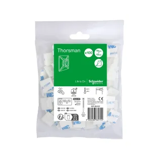 Schneider Electric IMT46450, Thorsman, 19x19mm, Yapışkanlı Kroşe, Maks. 3.6mm Kalınlıklı Kablo Bağlarına Uygun, 100 Adet