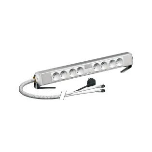 Schneider Electric ISM20350P, OptiLine 45, Döner Masaüstü Servis Kutusu, 8xTopraklı Priz ve 2xRJ45 CAT6 Prizli