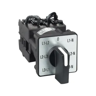 Schneider Electric K1F027MLH, Harmony K, 12 Amper, 7 Pozisyonlu, Voltmetre Komütatörü(LL-0-LN) Paket Şalter