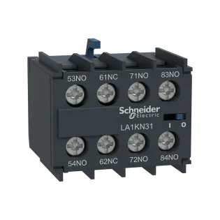 Schneider Electric LA1KN31, TeSys K, Mini Kontatörler İçin Yardımcı Kontak Blok, 3NA+1NK