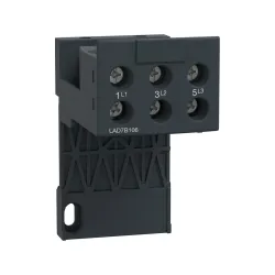 Schneider Electric LAD7B106, TeSys Deca, LRD01-D35 Termik Rölelerin Ray Montajı için Klemens Bloğu