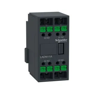 Schneider Electric LADN11A, TeSys Deca, Kontaktörler İçin Snap-in Bağlantılı Yardımcı Kontak Blok, 1NA+1NK