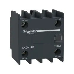 Schneider Electric LADN11R, TeSys Deca, Kontatörler İçin Toza Karşı Dayanıklı Toza Karşı Dayanıklı Yardımcı Kontak Blok, 1NA+1NK