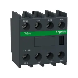 Schneider Electric LADN13, TeSys Deca, Kontatörler İçin Yardımcı Kontak Blok, 1NA+3NK