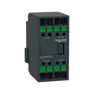 Schneider Electric LADN20A, TeSys Deca, Kontaktörler İçin Snap-in Bağlantılı Yardımcı Kontak Blok, 2NA
