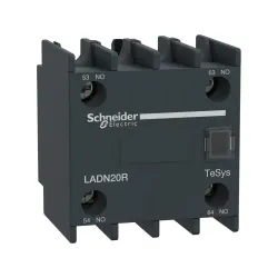 Schneider Electric LADN20R, TeSys Deca, Kontatörler İçin Toza Karşı Dayanıklı Yardımcı Kontak Blok, 2NA