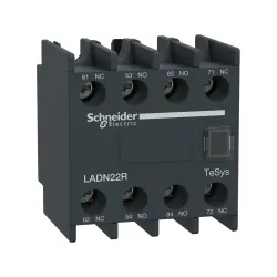 Schneider Electric LADN22R, TeSys Deca, Kontatörler İçin Toza Karşı Dayanıklı Yardımcı Kontak Blok, 2NA+2NK