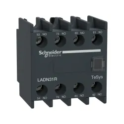 Schneider Electric LADN31R, TeSys Deca, Kontatörler İçin Toza Karşı Dayanıklı Yardımcı Kontak Blok, 3NA+1NK