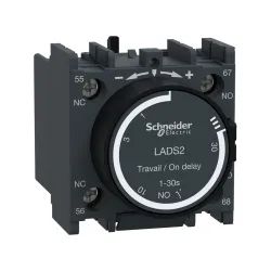 Schneider Electric LADS2, TeSys Deca, Yıldız-Üçgen Devresi için Çekmede Gecikmeli Pnömatik Zaman Rölesi, 1-30 sn