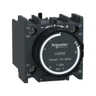 Schneider Electric LADS2, TeSys Deca, Yıldız-Üçgen Devresi için Çekmede Gecikmeli Pnömatik Zaman Rölesi, 1-30 sn