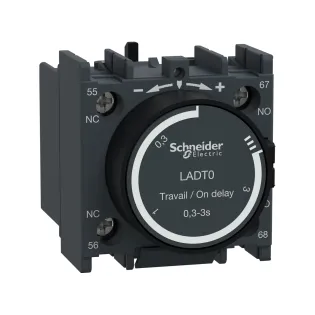 Schneider Electric LADT0, TeSys Deca, Çekmede Gecikmeli Pnömatik Zaman Rölesi, 0.1-3 sn
