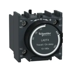Schneider Electric LADT4, TeSys Deca, Çekmede Gecikmeli Pnömatik Zaman Rölesi, 10-180 sn
