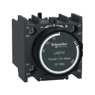 Schneider Electric LADT4, TeSys Deca, Çekmede Gecikmeli Pnömatik Zaman Rölesi, 10-180 sn