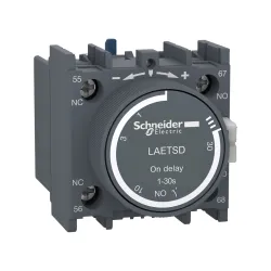 Schneider Electric LAETSD, EasyPact TVS, Yıldız-Üçgen Devresi için Çekmede Gecikmeli Pnömatik Zaman Rölesi, 1-30 sn