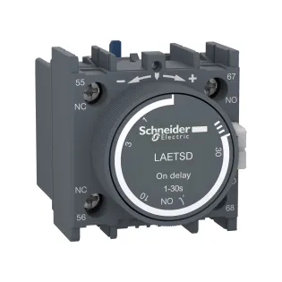 Schneider Electric LAETSD, EasyPact TVS, Yıldız-Üçgen Devresi için Çekmede Gecikmeli Pnömatik Zaman Rölesi, 1-30 sn