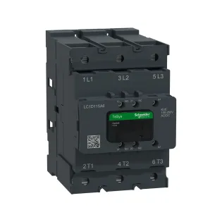 Schneider Electric LC1D115A6KUE, TeSys Deca, 115 Amper, 55 kW, 3 Kutuplu, Kontaktör, 100-250 Volt AC/DC 1NA+1NK