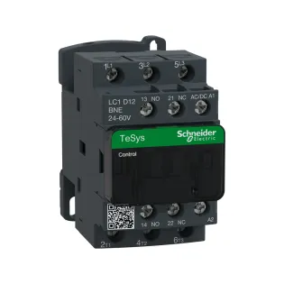 Schneider Electric LC1D12BNE, TeSys Deca, 12 Amper, 5,5 kW, 3 Kutuplu, Kontaktör, 24-60 Volt AC/DC, 1NA+1NK