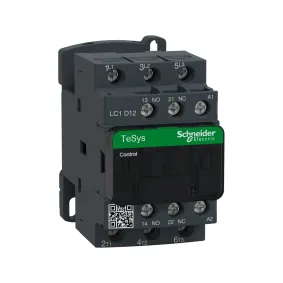 Schneider Electric LC1D12M7, TeSys Deca, 12 Amper, 5.5 kW, 3 Kutuplu, Kontaktör, 220 Volt AC, 1NA+1NK