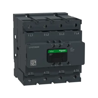Schneider Electric LC1DT200A6EHE, TeSys Deca, 200 Amper, 4 Kutuplu, Kontaktör, 48-130 Volt AC/DC, 1NA+1NK