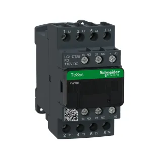 Schneider Electric LC1DT25FD, TeSys Deca, 25 Amper, 4 Kutuplu, Kontaktör, 110 Volt DC, 1NA+1NK