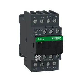 Schneider Electric LC1DT32BD, TeSys Deca, 32 Amper, 4 Kutuplu, Kontaktör, 24 Volt DC, 1NA+1NK
