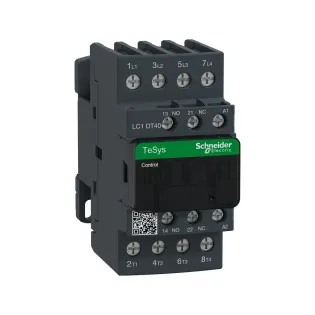 Schneider Electric LC1DT40B7, TeSys Deca, 40 Amper, 4 Kutuplu, Kontaktör, 24 Volt AC, 1NA+1NK