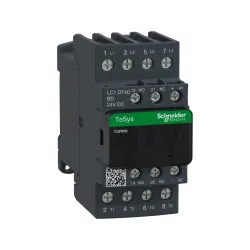 Schneider Electric LC1DT40BD, TeSys Deca, 40 Amper, 4 Kutuplu, Kontaktör, 24 Volt DC, 1NA+1NK