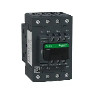 Schneider Electric LC1DT80AFD, TeSys Deca, 80 Amper, 4 Kutuplu, Kontaktör, 110 Volt DC, 1NA+1NK