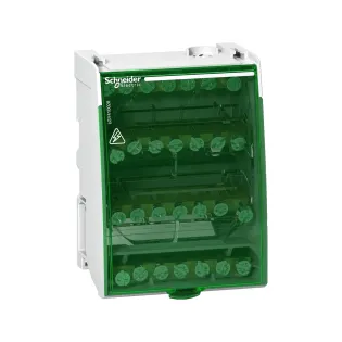 Schneider Electric LGY410028, Linergy, Pano İçi Dağıtım Bloğu, 4 Kutuplu, 100 Amper, 28 Delikli