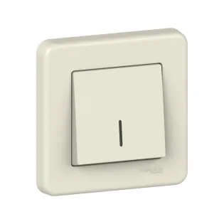 Schneider Electric LNA1600323, Leona, Krem, Işıklı Liht Anahtarı, Çerçeveli