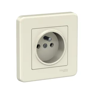 Schneider Electric LNA2800123, Leona, Krem, UPS Priz, Çerçeveli