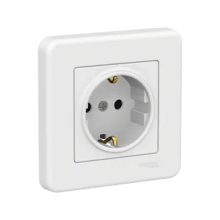 Schneider Electric LNA2900121, Leona, Beyaz, Topraklı Priz, Çerçeveli