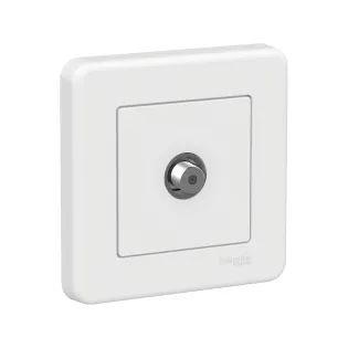 Schneider Electric LNA3700121, Leona, Beyaz, Tekli Uydu Sat Prizi, F Konnektör, Çerçeveli