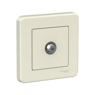 Schneider Electric LNA3700123, Leona, Krem, Tekli Uydu Sat Prizi, F Konnektör, Çerçeveli