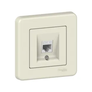Schneider Electric LNA4700123, Leona, Krem, Data İnternet Prizi, Cat 6, Çerçeveli
