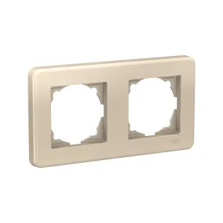Schneider Electric LNA5800224, Leona Color, Metalik Bej, İkili Çerçeve