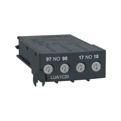 Schneider Electric LUA1C20, TeSys U, Entegre Motor Yolvericiler için Arıza+Hazır Yardımcı Kontak, 2NA