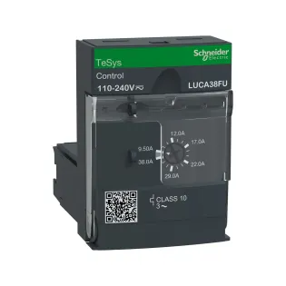 Schneider Electric LUCA38FU, TeSys U, 9.5-38 Amper, Entegre Motor Yolverici Standart Kontrol Ünitesi, Sınıf 10, Trifaze, 110-240 Volt AC/DC