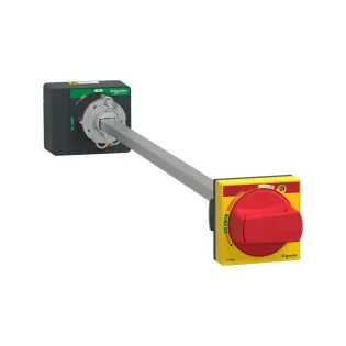 Schneider Electric LV426933T, ComPact NSXm, Kompakt Şalterler için Uzatmalı Döner Kurma Kolu, Kırmızı-Sarı, IP54